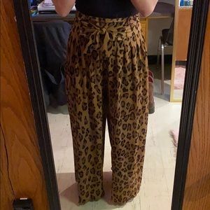 FREE PEOPLE CHEETAH FLARE PANTS